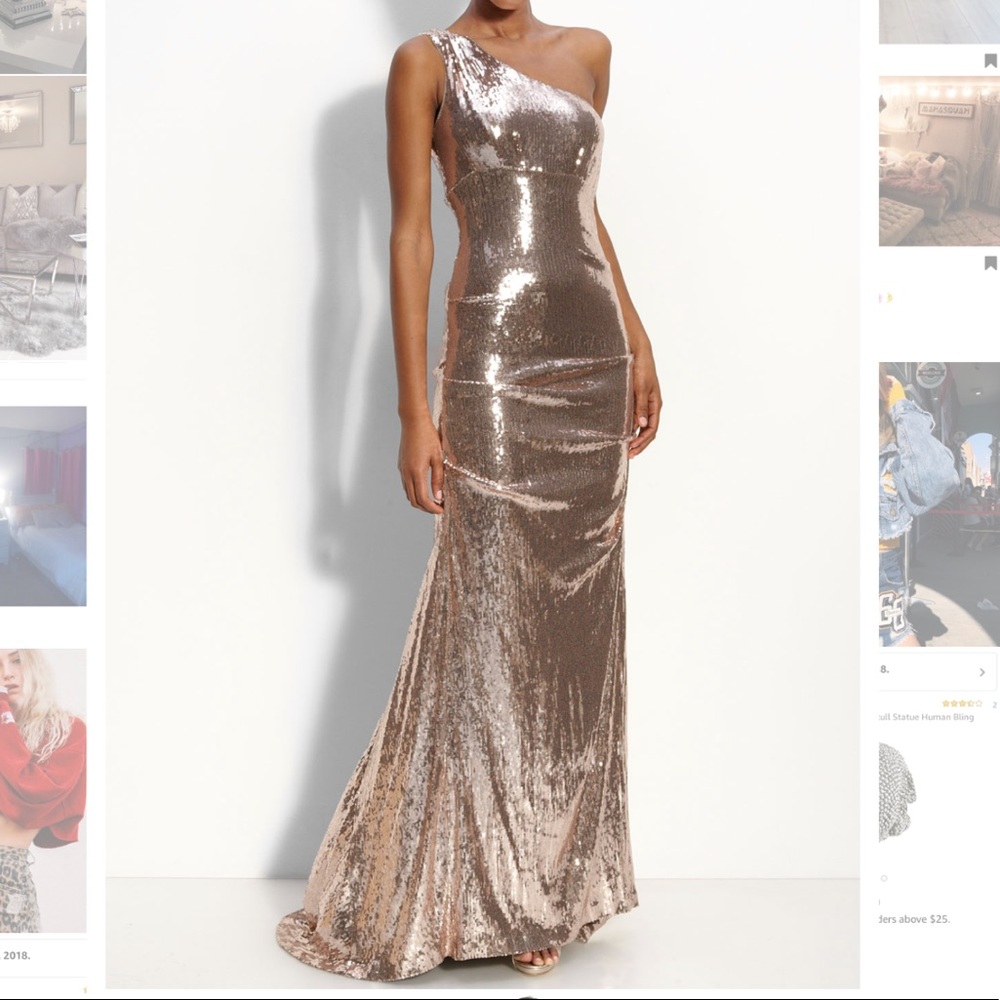 Nicole miller sequin evening gown